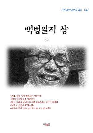 김구 백범일지 상 (근현대 한국문학 읽기 442)