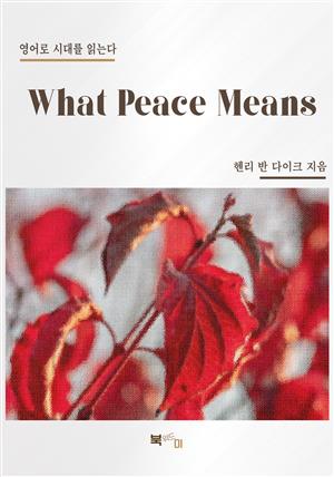 What Peace Means