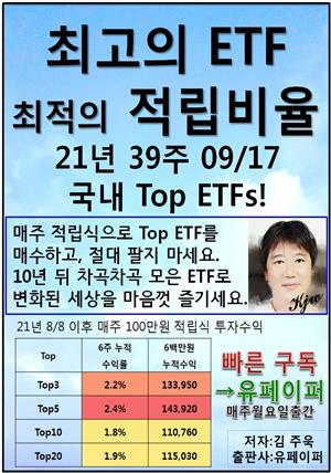 최고의 ETF, 최적의 적립비율,21.39.09.20국내TopETFs!