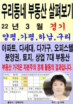 우리동네 부동산 살펴보기 (22년 3월) 경기>양평,가평,하남,구리