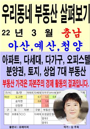 우리동네 부동산 살펴보기 (22년 3월) 충남>아산,예산,청양