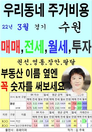 우리동네 주거비용>경기>수원 (22년3월)