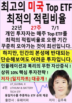 최고의 미국 Top ETF, 최적의 적립비율,22년_27주_07/01