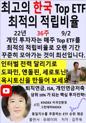 최고의 한국 Top ETF, 최적의 적립비율,22년_36주_09/02