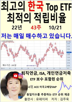 최고의 한국 Top ETF, 최적의 적립비율,22년_43주_10/21