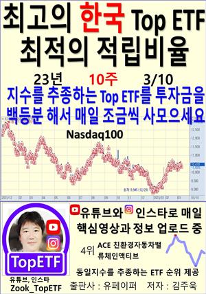 최고의 한국 Top ETF, 최적의 적립비율,23년_10주_03/10