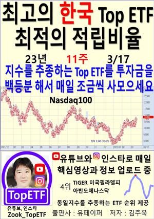 최고의 한국 Top ETF, 최적의 적립비율,23년_11주_03/17