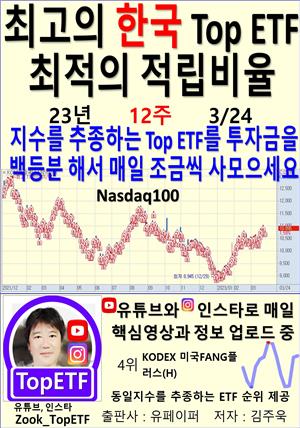 최고의 한국 Top ETF, 최적의 적립비율,23년_12주_03/24