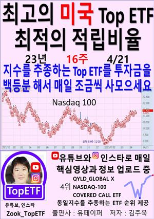 최고의 미국 Top ETF, 최적의 적립비율,23년_16주_04/21