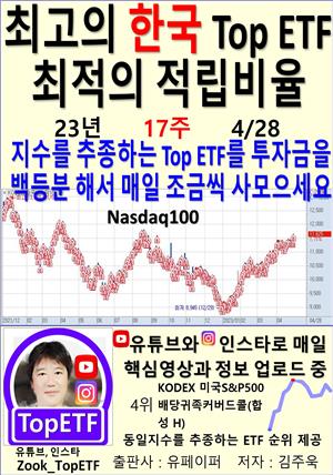 최고의 한국 Top ETF, 최적의 적립비율,23년_17주_04/28