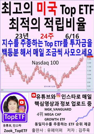 최고의 미국 Top ETF, 최적의 적립비율,23년_24주_06/16