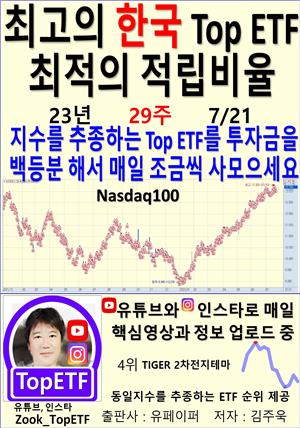 최고의 한국 Top ETF, 최적의 적립비율,23년_29주_07/21