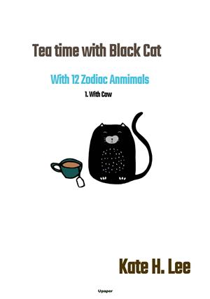 Tea time with black cat