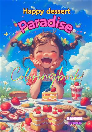 Happy dessert paradise coloringbook